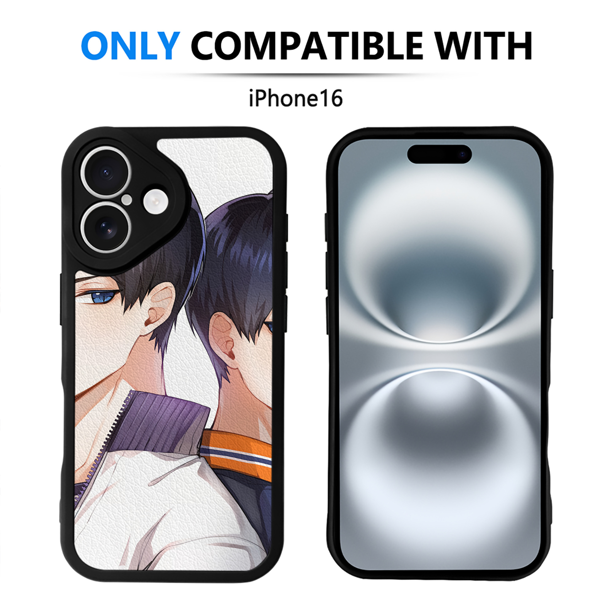 （画像用） ハイキュー!! Haikyu!! 【iPhone 16シリーズ対応】シリコンスマホケース（レザー調） 材質：シリコン